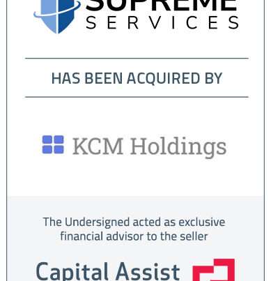 Capital Assist (Valuation) Inc. advises Supreme Services Group on its sale to KCM Holdings Group